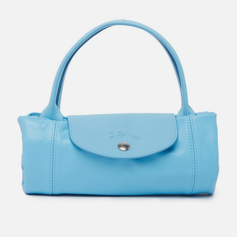 NWOT Luxury Preppy Travel RARE LONGCHAMP Le Pliage Leather Medium Tote/Crossbody - Picture 6 of 16